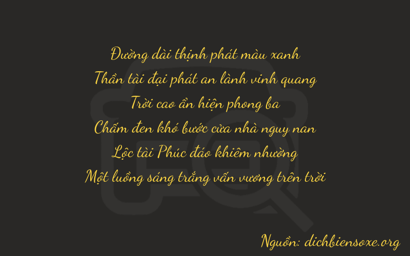 Thơ dịch biển số xe 86961