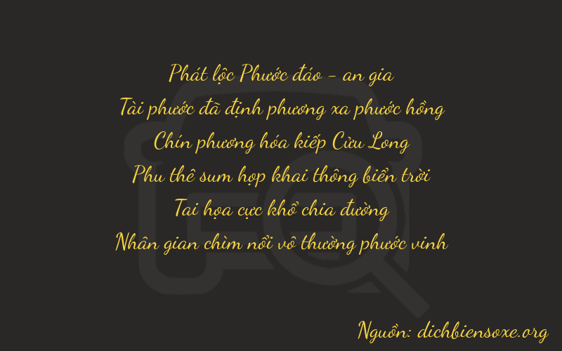 Thơ dịch biển số xe 86964