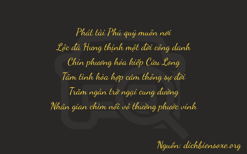 Thơ dịch biển số xe 86974