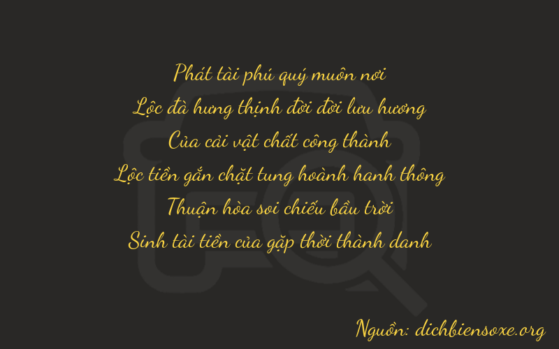 Thơ dịch biển số xe 86975
