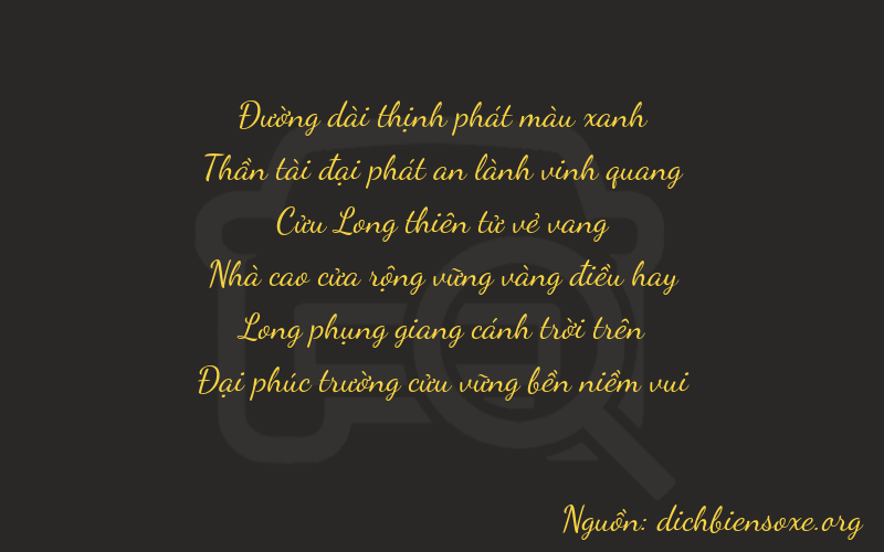 Thơ dịch biển số xe 86979
