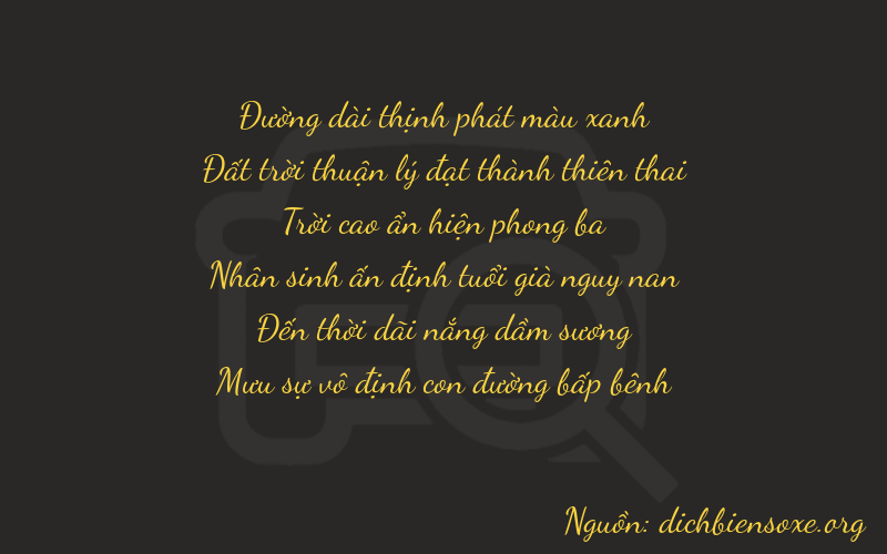 Thơ dịch biển số xe 86980