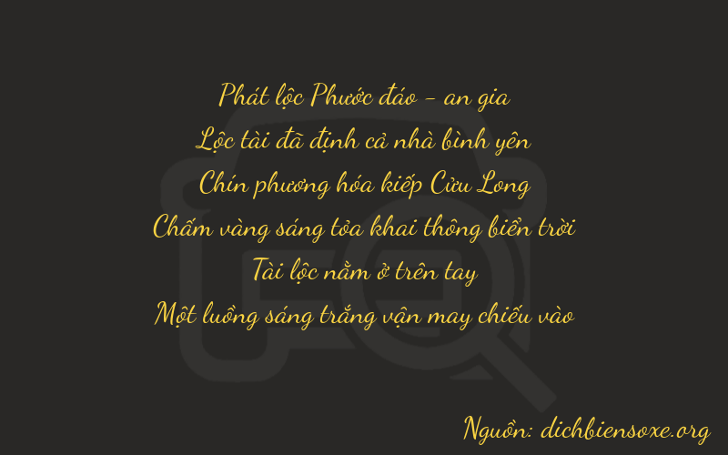 Thơ dịch biển số xe 86981