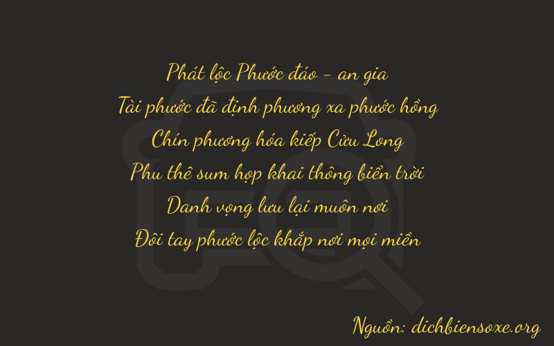 Thơ dịch biển số xe 86982