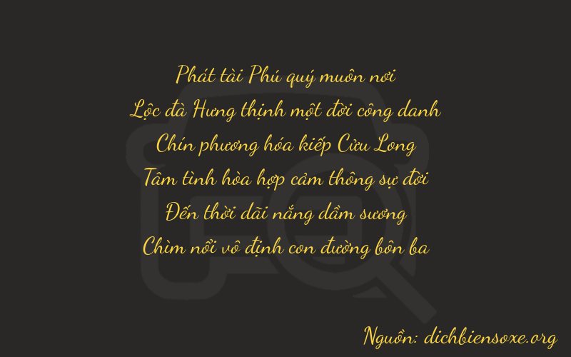 Thơ dịch biển số xe 86983