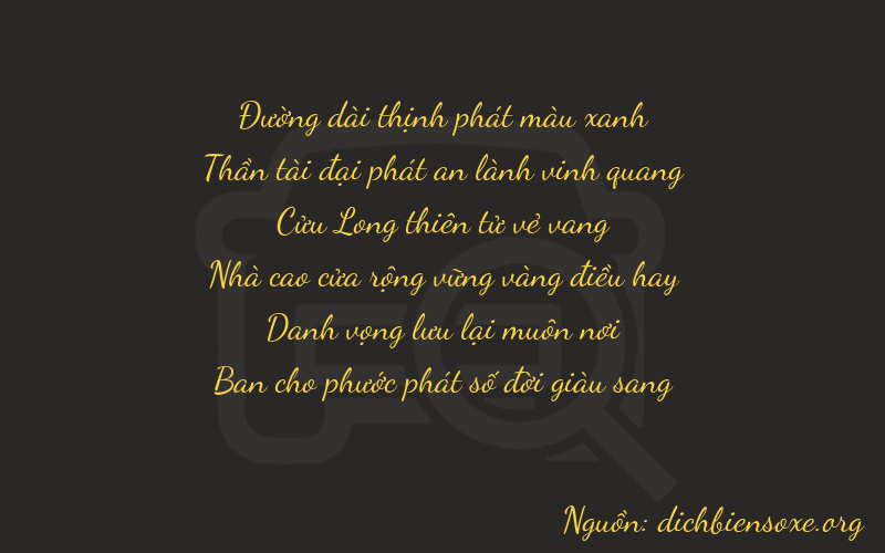 Thơ dịch biển số xe 86988
