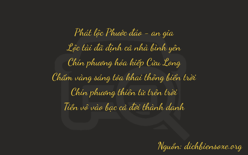 Thơ dịch biển số xe 86990