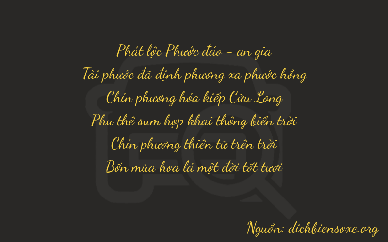 Thơ dịch biển số xe 86991