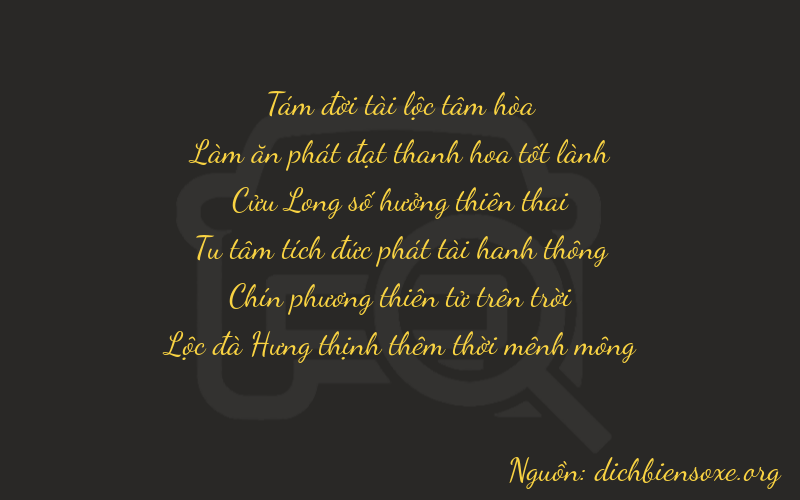 Thơ dịch biển số xe 86996