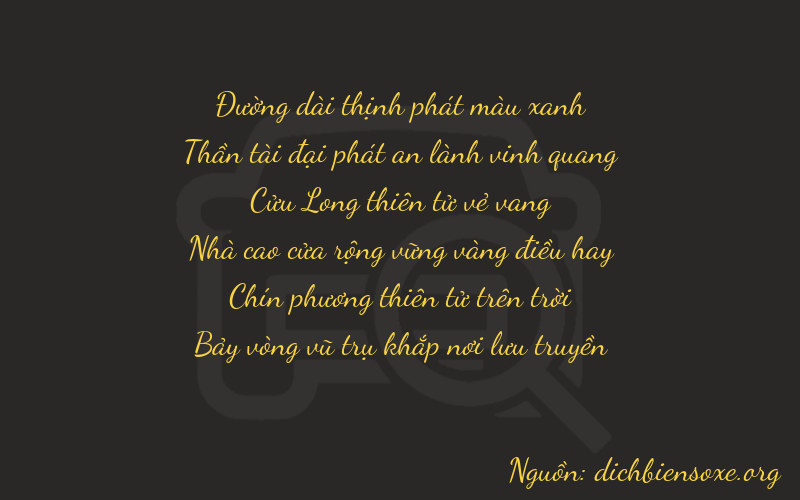 Thơ dịch biển số xe 86997