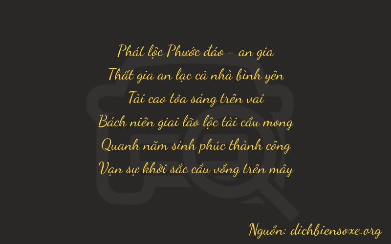 Thơ dịch biển số xe 87351