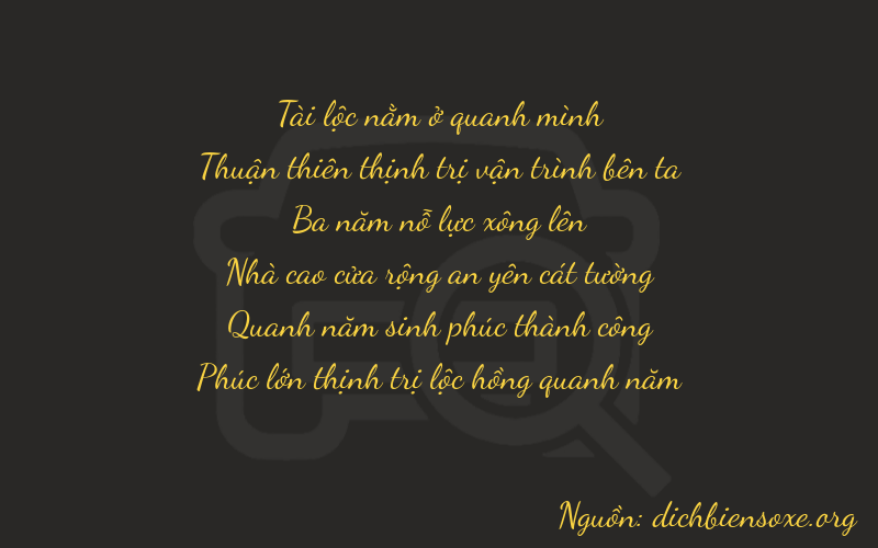 Thơ dịch biển số xe 87356