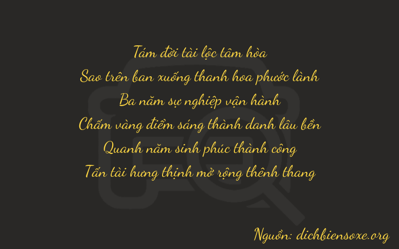 Thơ dịch biển số xe 87358