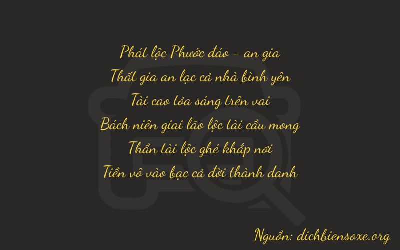 Thơ dịch biển số xe 87360