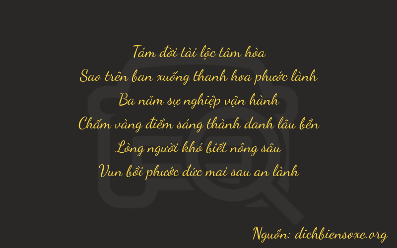 Thơ dịch biển số xe 87367