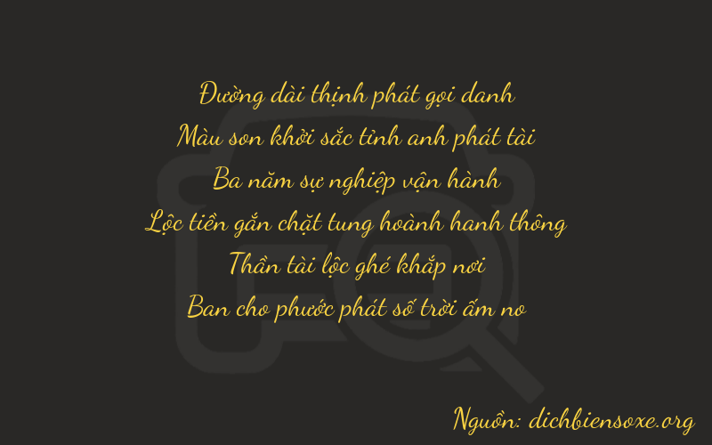 Thơ dịch biển số xe 87368