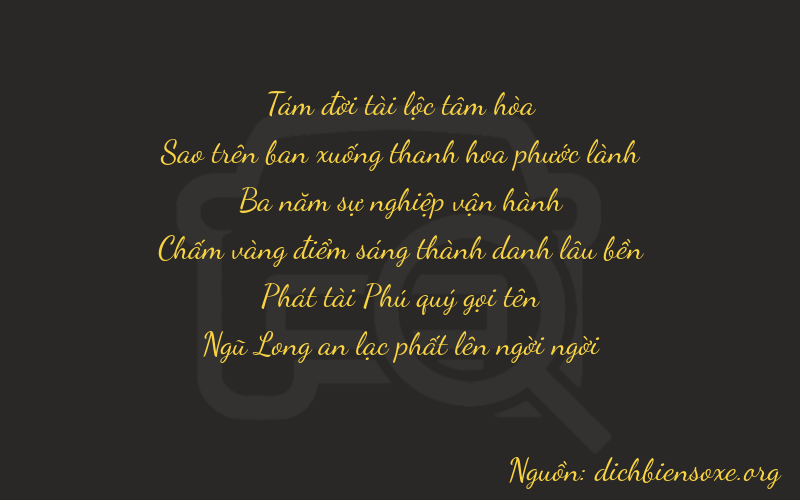Thơ dịch biển số xe 87385