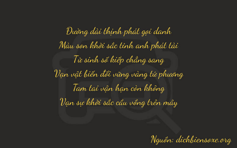 Thơ dịch biển số xe 87431