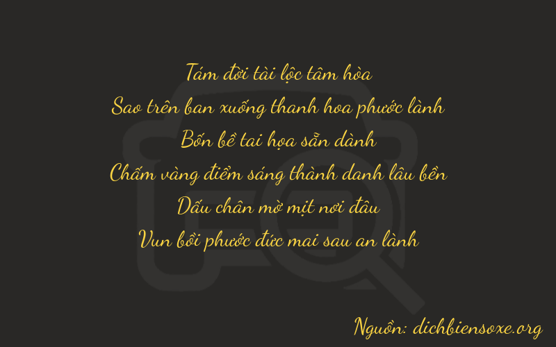 Thơ dịch biển số xe 87457