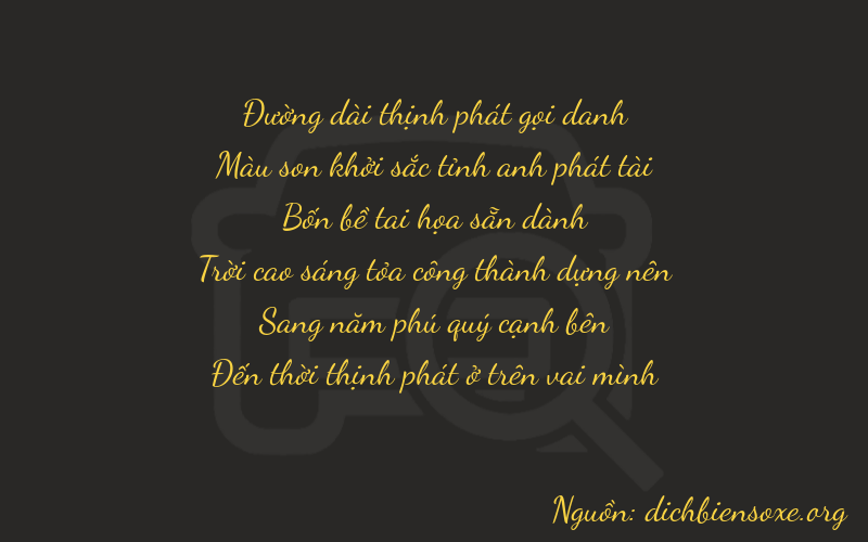 Thơ dịch biển số xe 87458