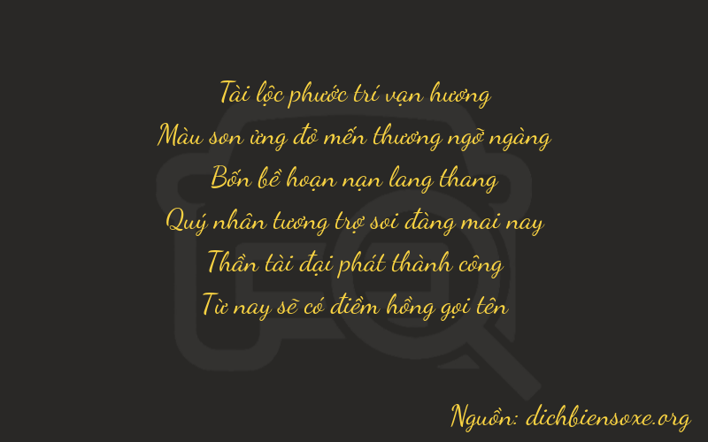 Thơ dịch biển số xe 87465