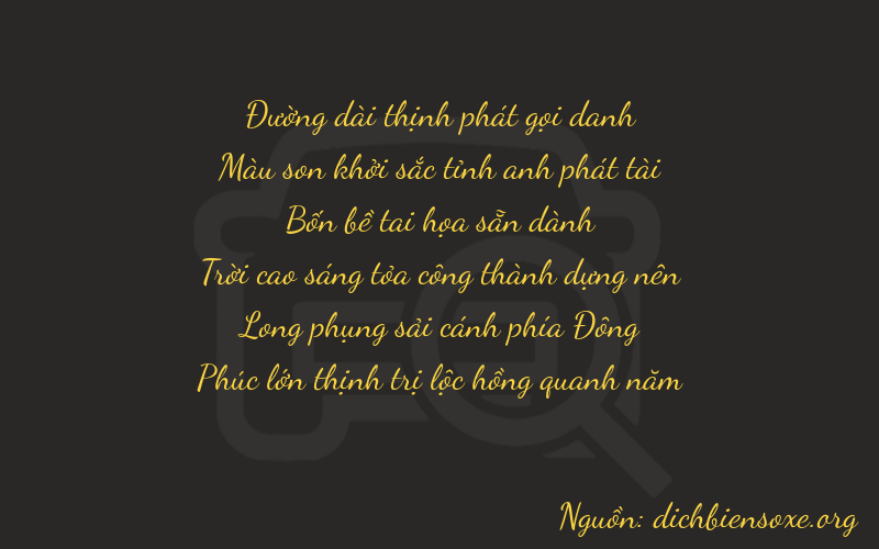 Thơ dịch biển số xe 87476
