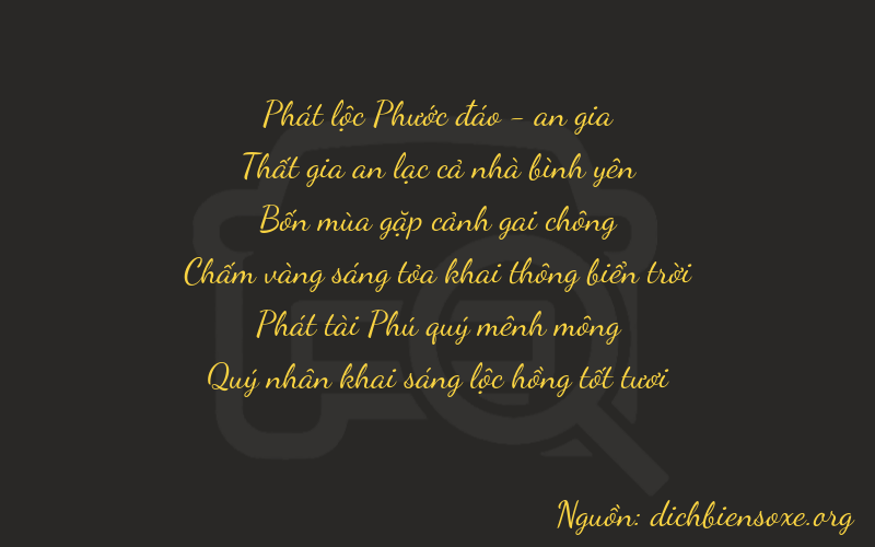 Thơ dịch biển số xe 87486