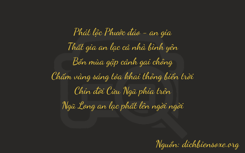 Thơ dịch biển số xe 87495