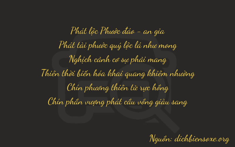 Thơ dịch biển số xe 88999