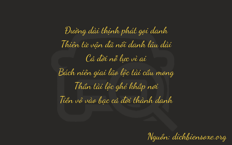 Thơ dịch biển số xe 89160