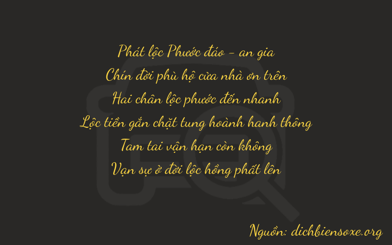 Thơ dịch biển số xe 89234