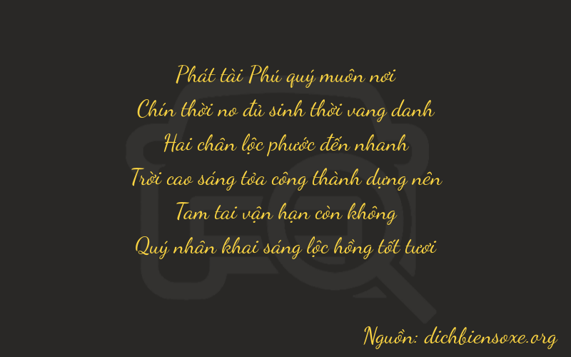 Thơ dịch biển số xe 89236