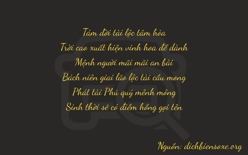 Thơ dịch biển số xe 89285