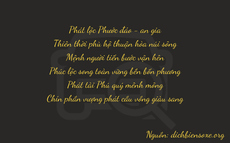 Thơ dịch biển số xe 89289