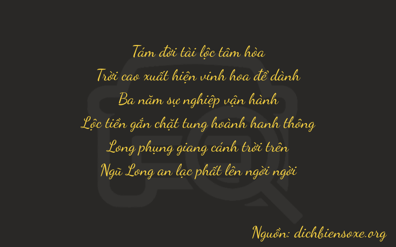 Thơ dịch biển số xe 89375
