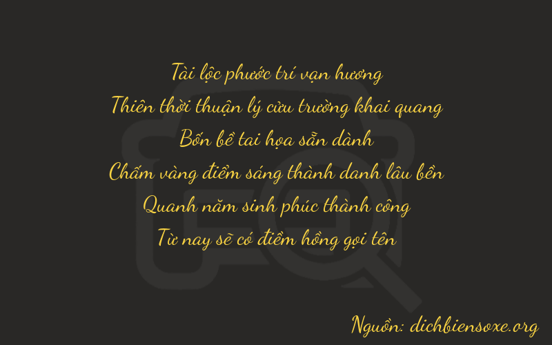 Thơ dịch biển số xe 89455