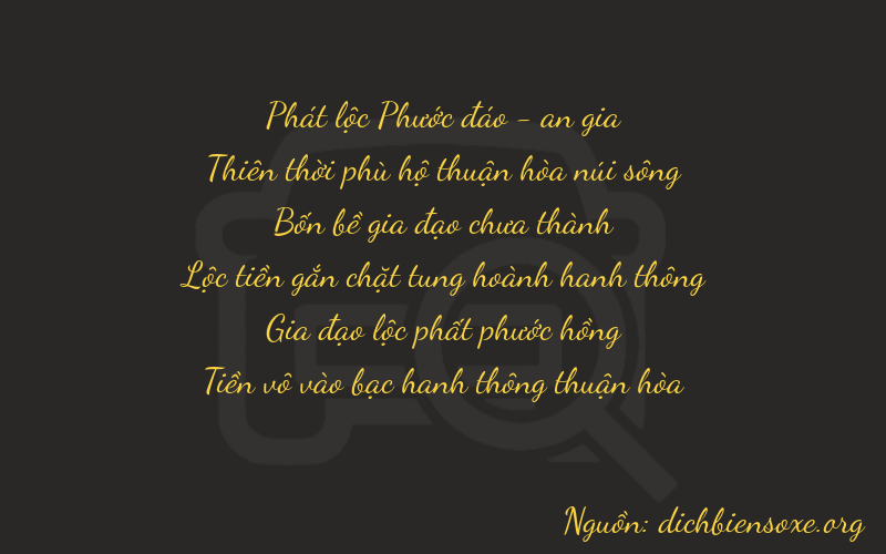 Thơ dịch biển số xe 89460