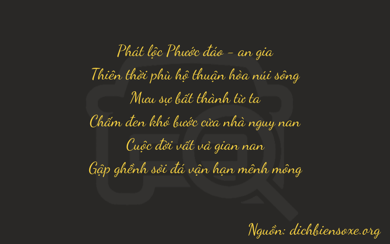 Thơ dịch biển số xe 89478