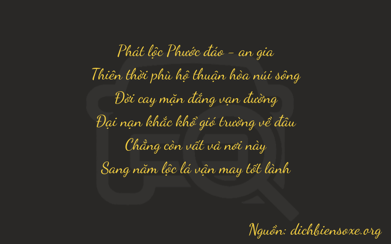Thơ dịch biển số xe 89505