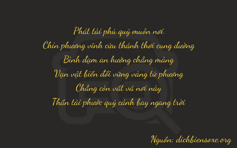 Thơ dịch biển số xe 89507