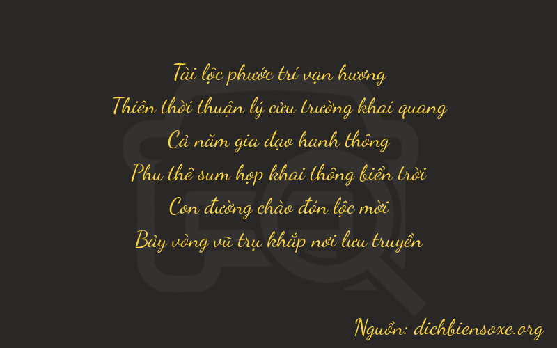 Thơ dịch biển số xe 89527