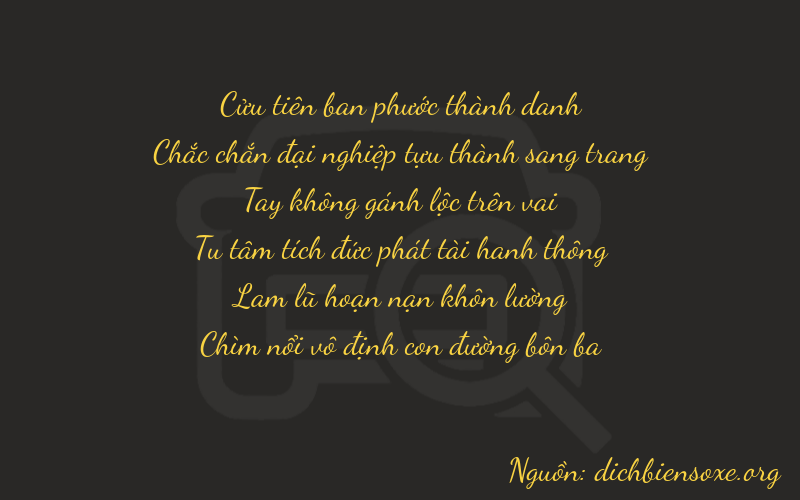 Thơ dịch biển số xe 91013