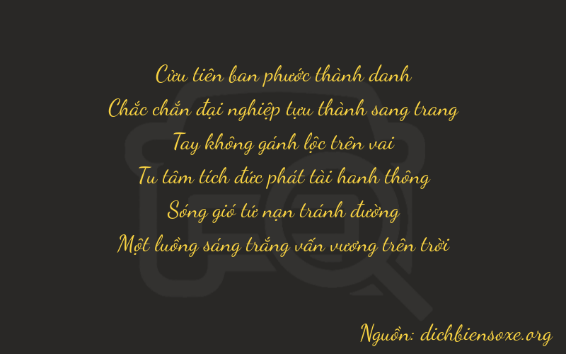 Thơ dịch biển số xe 91031