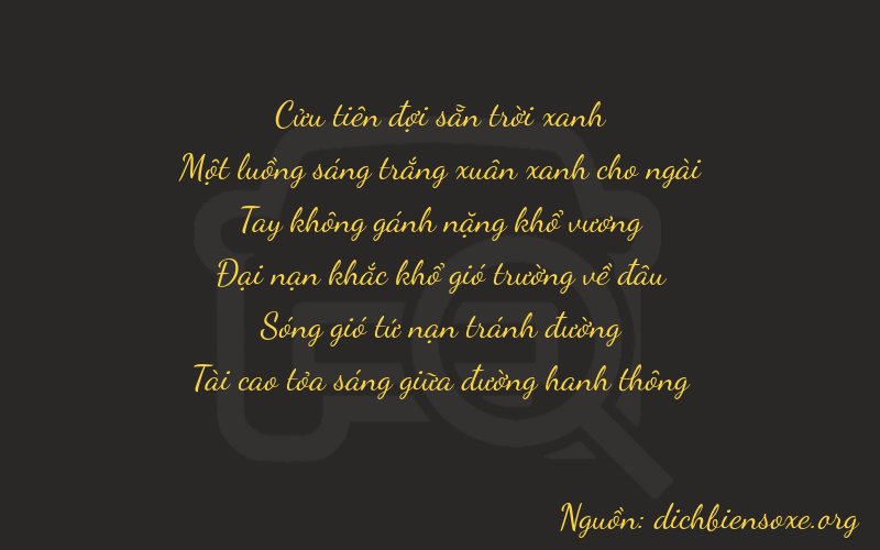 Thơ dịch biển số xe 91033