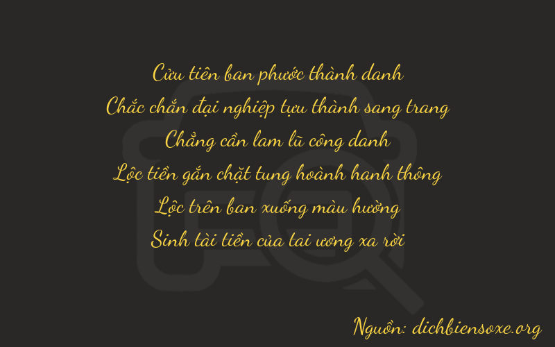 Thơ dịch biển số xe 91085