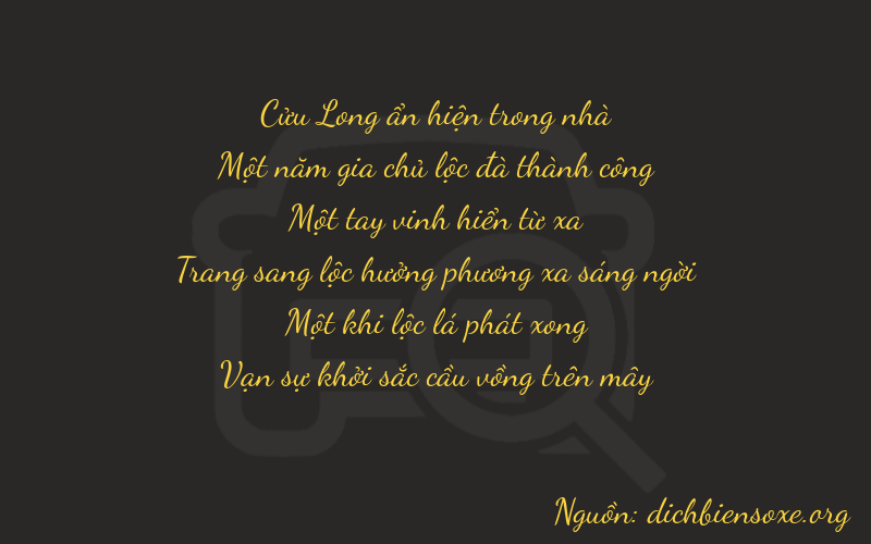 Thơ dịch biển số xe 91111