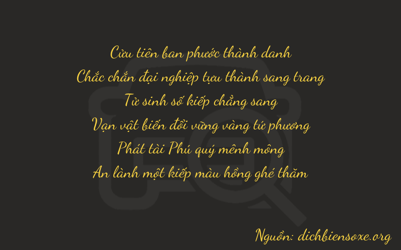 Thơ dịch biển số xe 91481