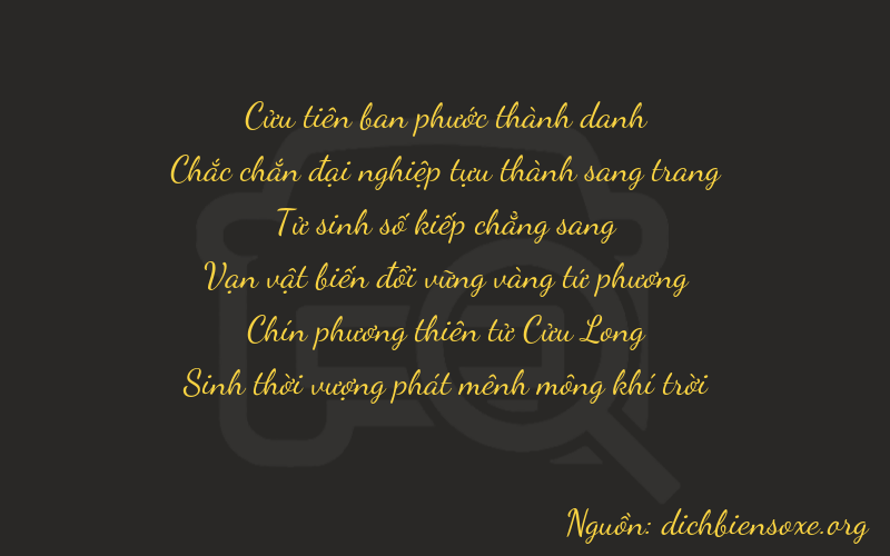 Thơ dịch biển số xe 91490