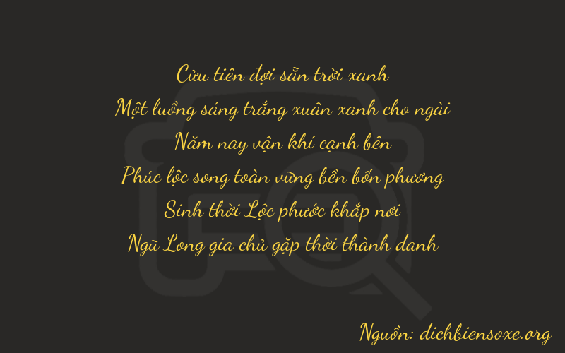 Thơ dịch biển số xe 91555