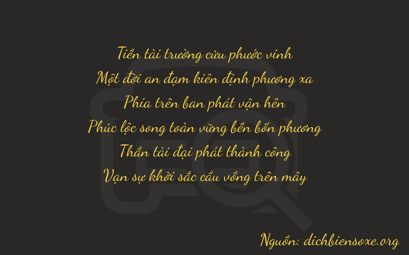 Thơ dịch biển số xe 91961